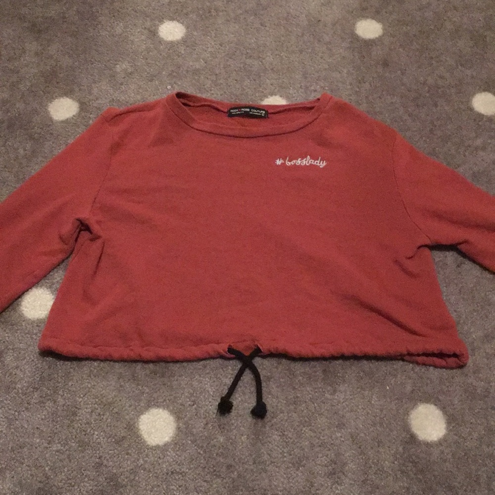 Red-ish maroon  crop top